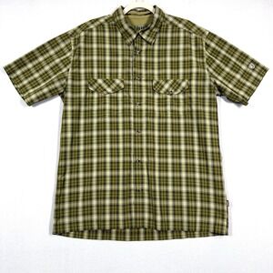 Kuhl Shirt Mens XL Plaid Short Sleeve Lightweight Hiking Outdoor Button‎ Pockets
